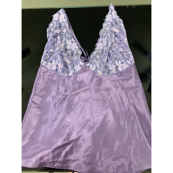 Avon Purple Satin Lace Size 1X Crossback‎ Sleep Top - Picture 7 of 7